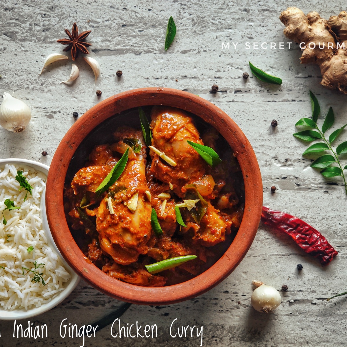 South Indian Ginger Chicken Curry